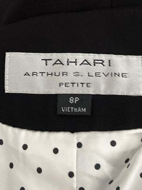 Set Tahari Botones Asimétricos Negro-Talla 8