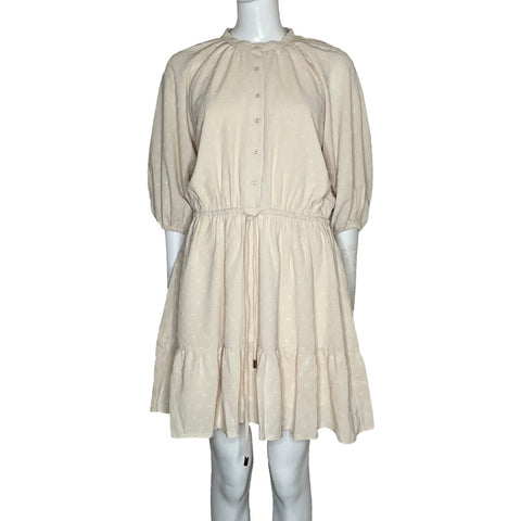 Vestido Minkpink Mangas Bombachas Beige-Talla L