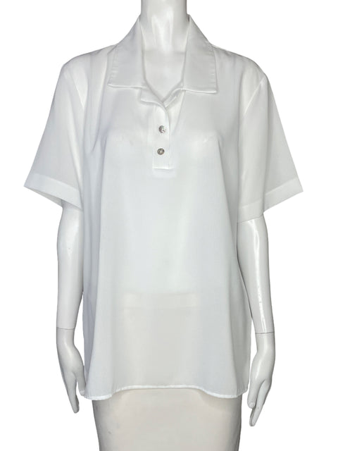 Sueter Perspectiva Dos Botones Blanco-Talla 12