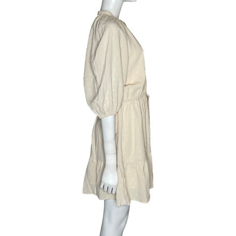 Vestido Minkpink Mangas Bombachas Beige-Talla L
