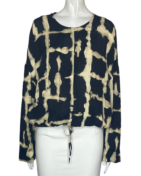 Blusa Zara Tie Dye Negro-Talla XS