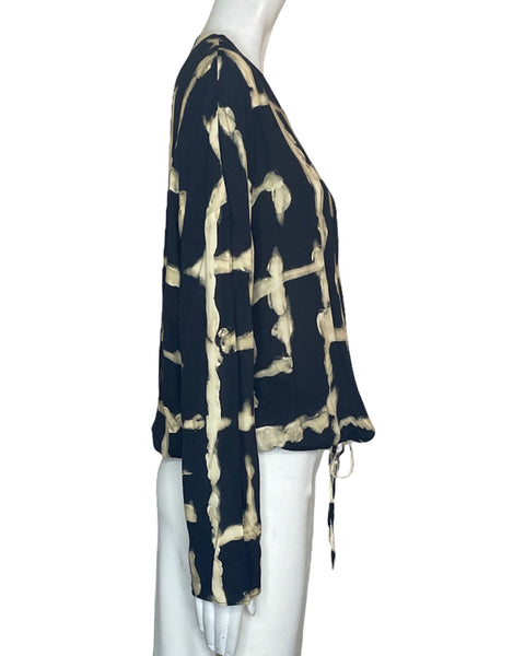 Blusa Zara Tie Dye Negro-Talla XS
