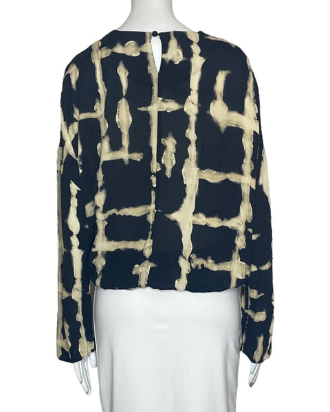 Blusa Zara Tie Dye Negro-Talla XS