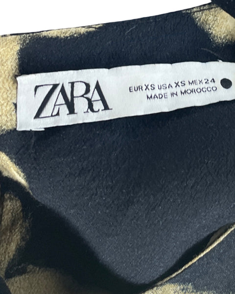 Blusa Zara Tie Dye Negro-Talla XS