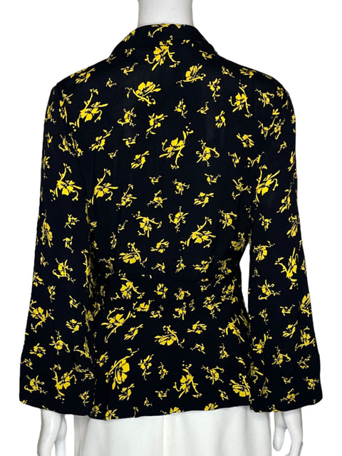 Blusa Ganni Cruzada Negro - Talla 38