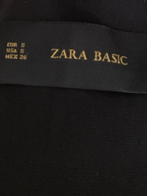Cárdigan Zara Abierto Ajustable Negro-Talla S