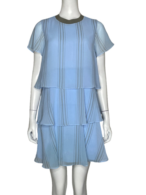 Vestido Armani Exchange Líneas Azul - Talla 4