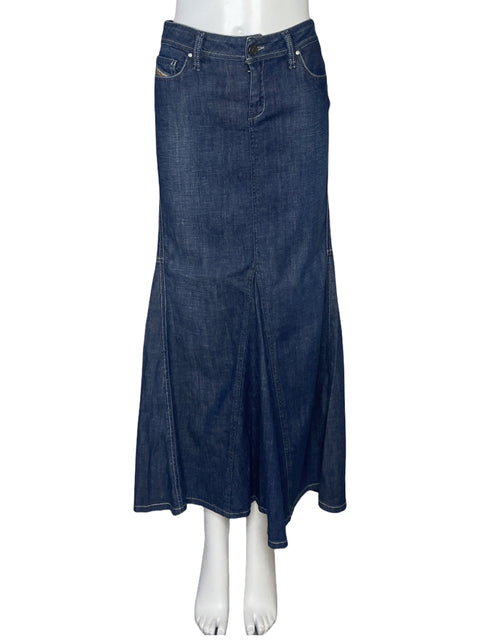 Falda Diesel Maxi Denim Azul-Talla 28