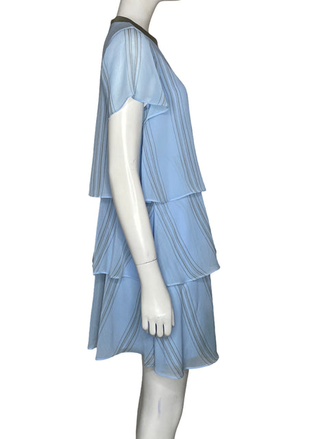 Vestido Armani Exchange Líneas Azul - Talla 4