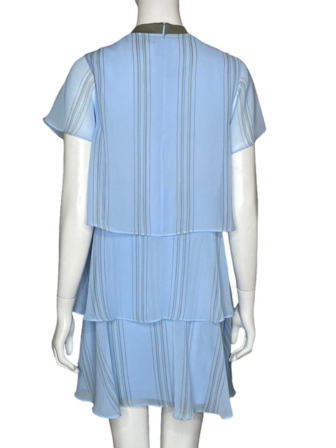 Vestido Armani Exchange Líneas Azul - Talla 4