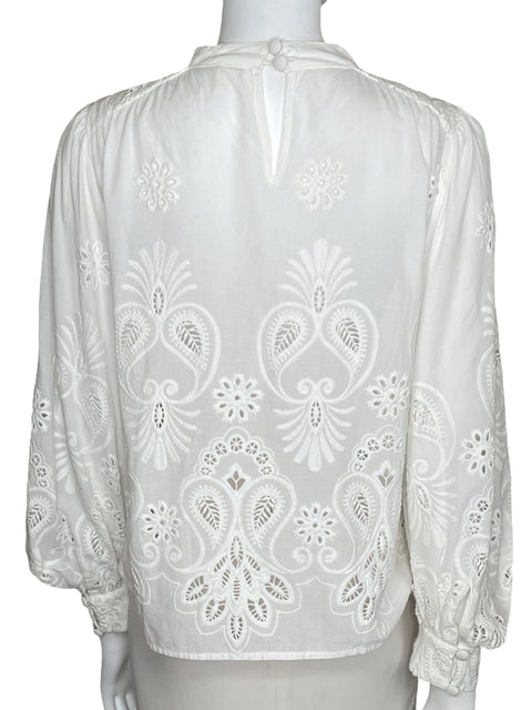 Blusa Especia Encaje Bombacha Blanco-Talla S