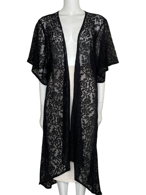 Salida De Baño Tesoro TPS Encaje Maxi Negro-Talla U