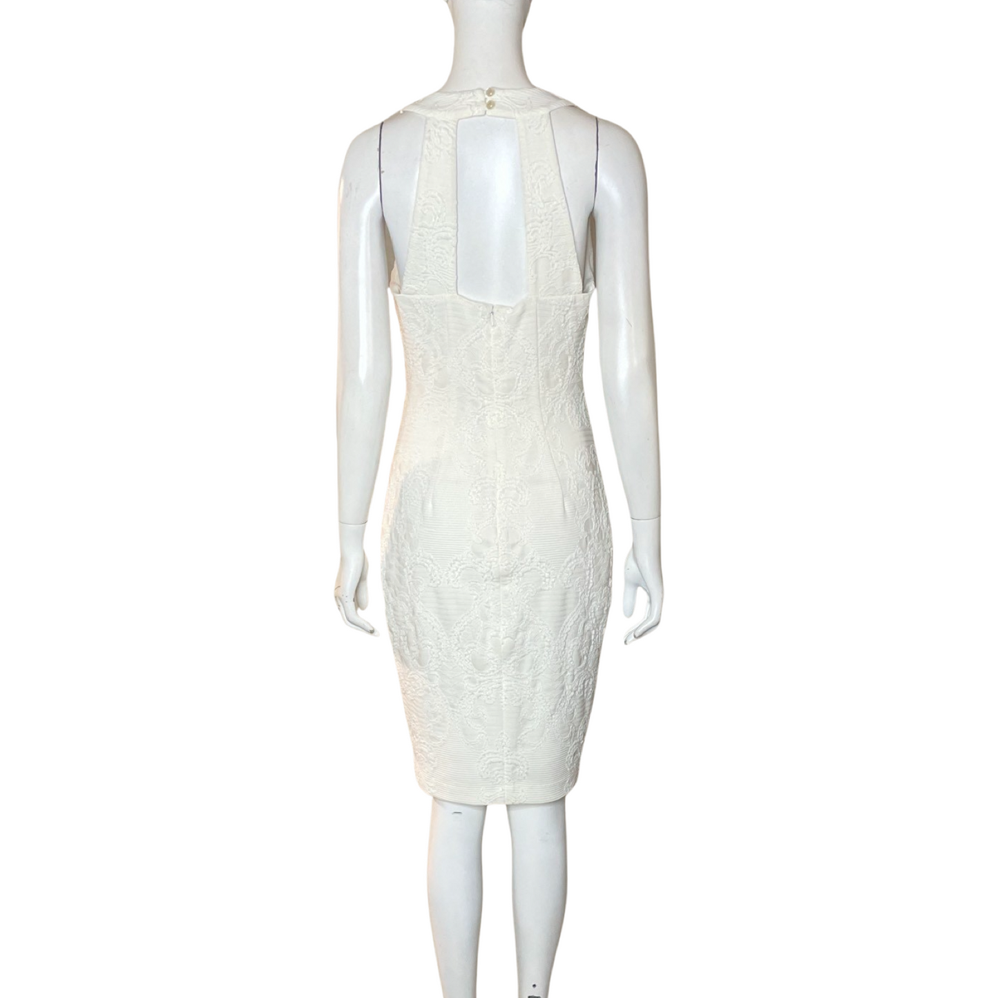 Vestido Cache Halter Blanco-Talla S