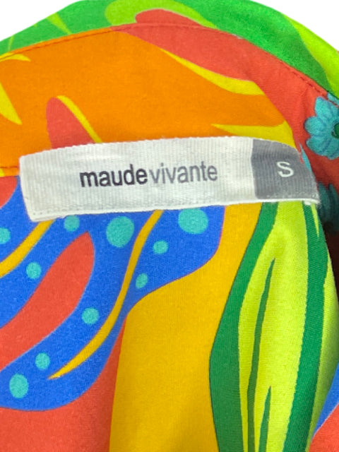 Vestido Maude Vivante Estampado Naranja-Talla S