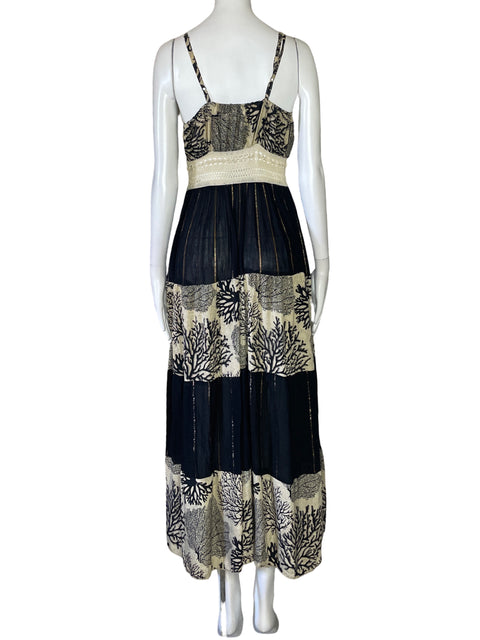 Vestido Bigg Bull Tiras Metalizado Negro-Talla S