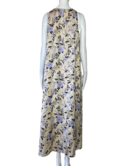 Vestido Ann Taylor Maxi Fluido Beige-Talla 2