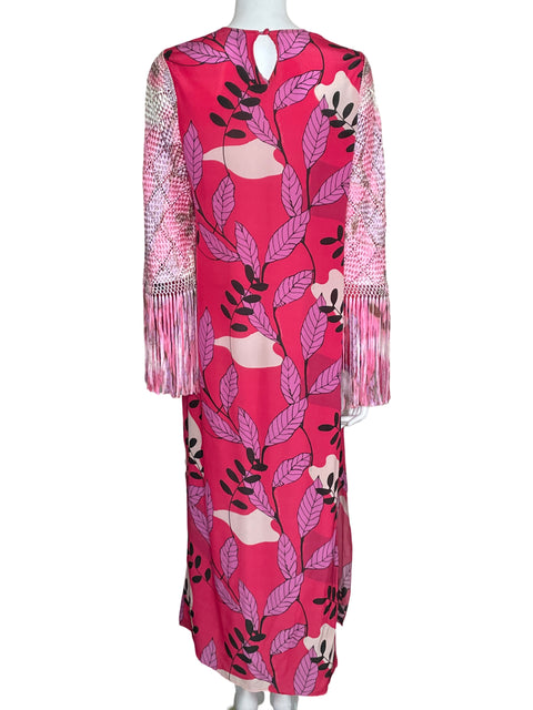 Vestido Daniella Battle Mangas Trenzadas Rosado-Talla S