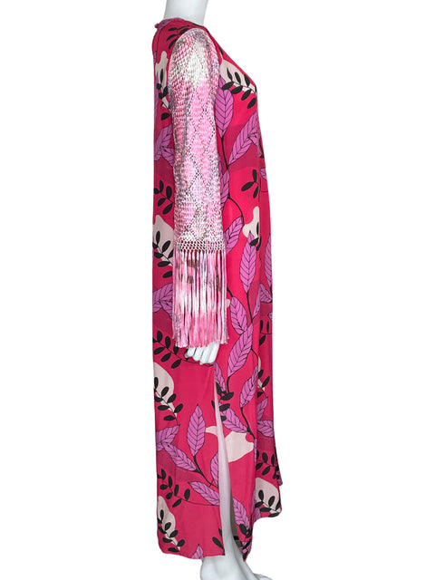 Vestido Daniella Battle Mangas Trenzadas Rosado-Talla S