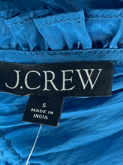 Vestido J.Crew Fruncido Maxi Azul-Talla S