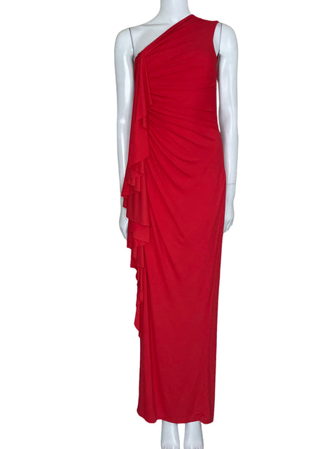 Vestido Givenchy Maxi Drapeado Rojo-Talla 40
