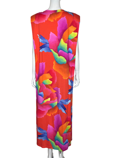 Vestido FarmRio Estampado Maxi Rojo - Talla M