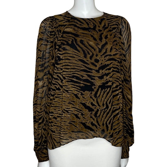 Blusa Ganni Estampada Negro-Talla M-L