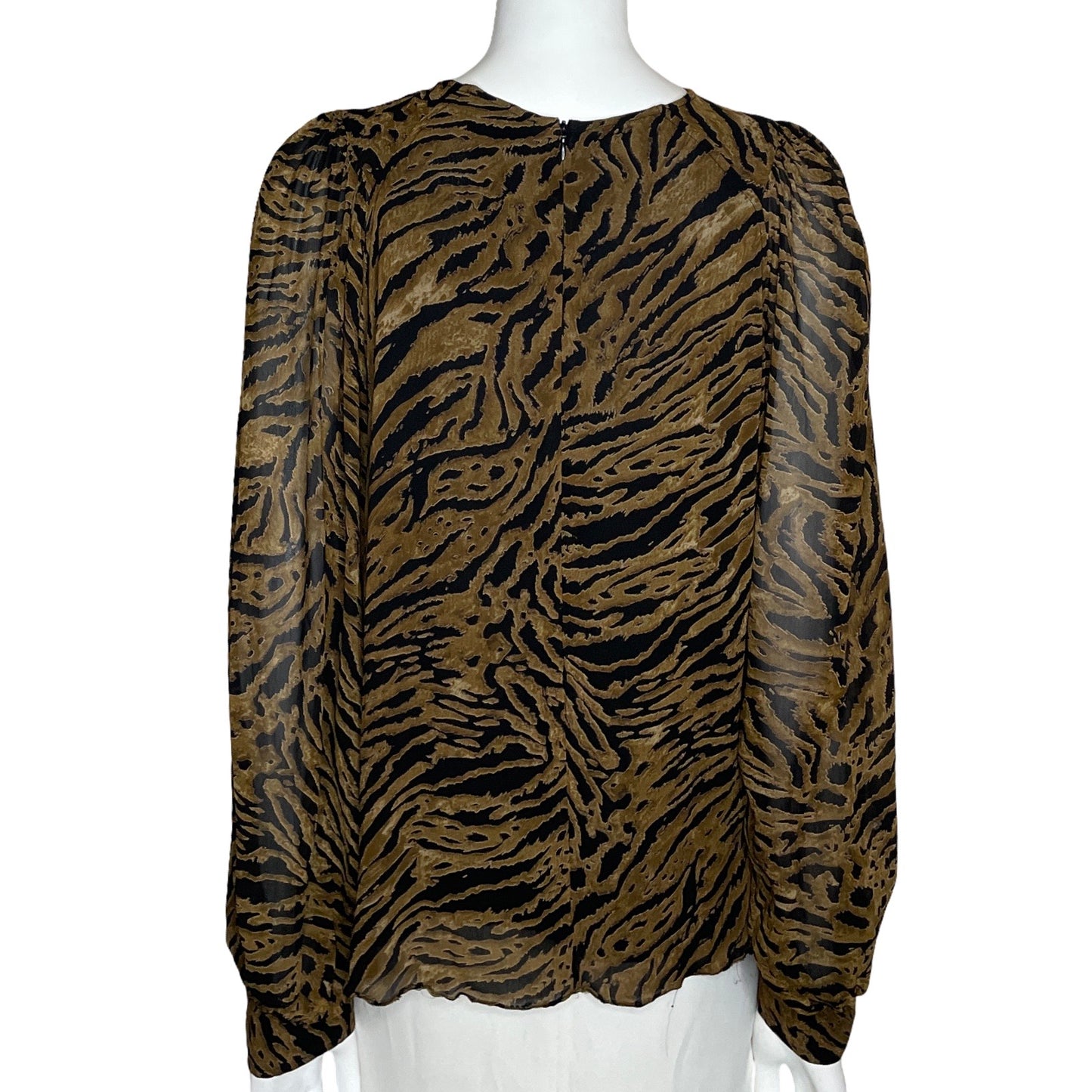 Blusa Ganni Estampada Negro-Talla M-L