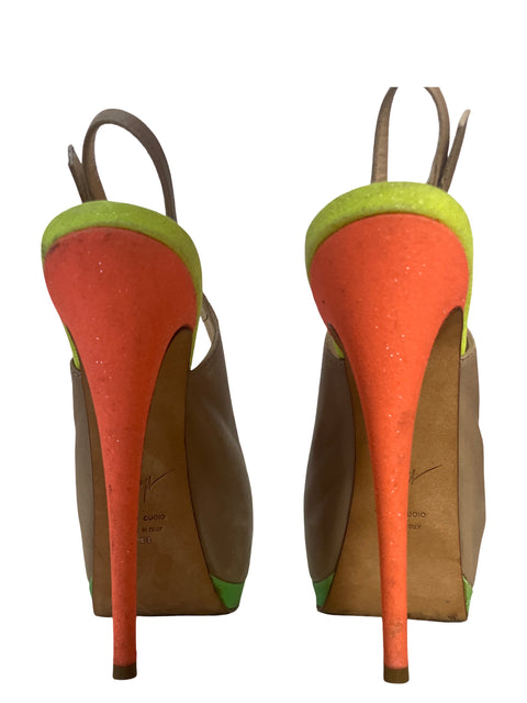 Calzado Giuseppe Zanotti Fluorescent Patform
Slingback-Talla 38