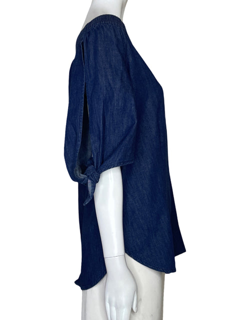 Blusa Ralph Lauren Denim Off Shlouder Azul-Talla XL