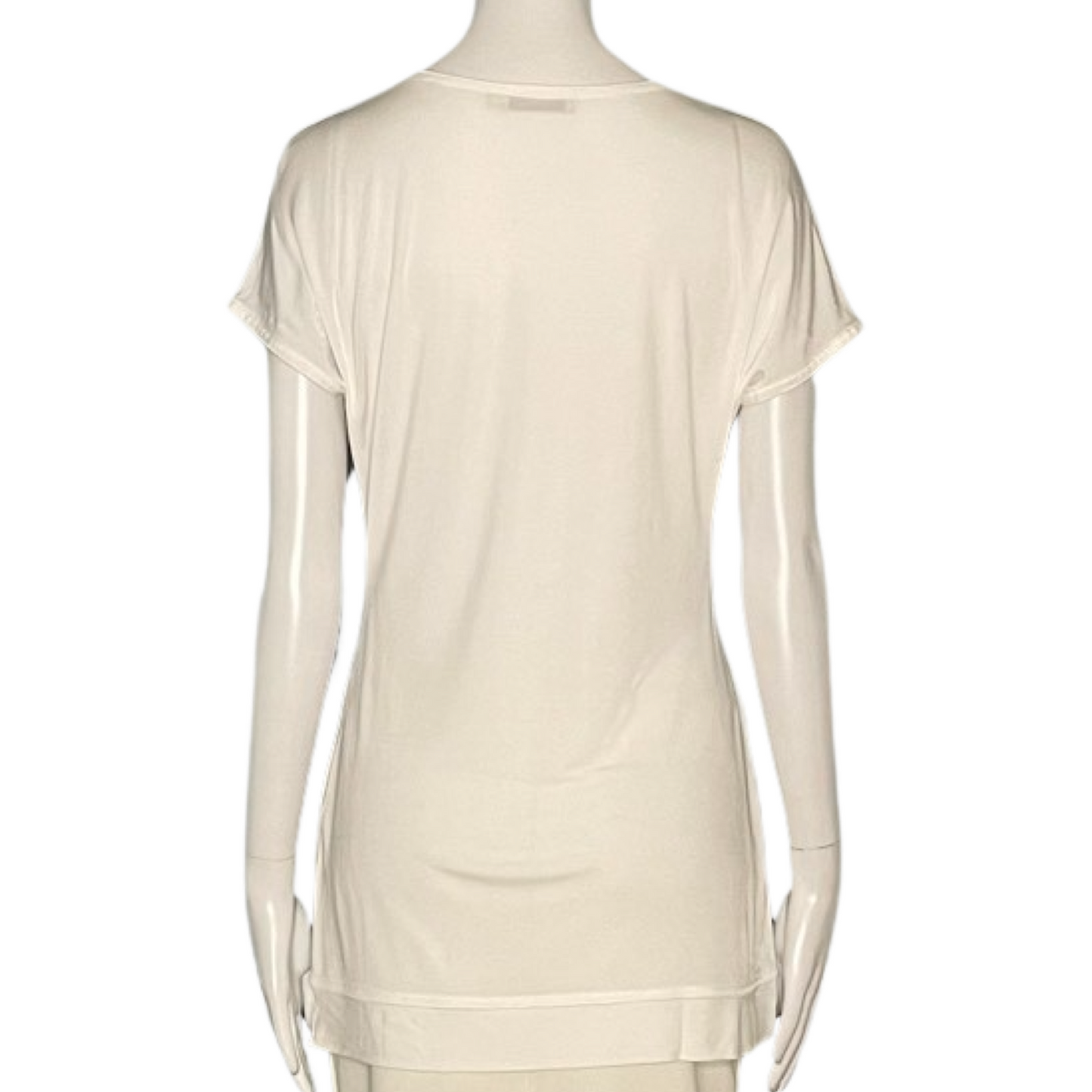 Blusa Societa Cuello V Fluida Blanco-Talla L