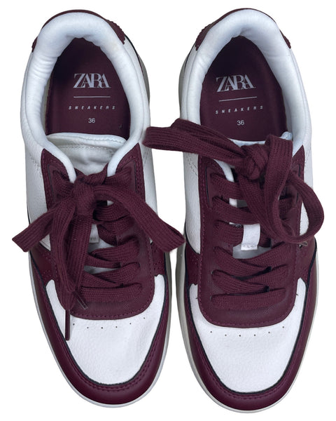 Calzado Zara Plataforma Rojo-Talla 36