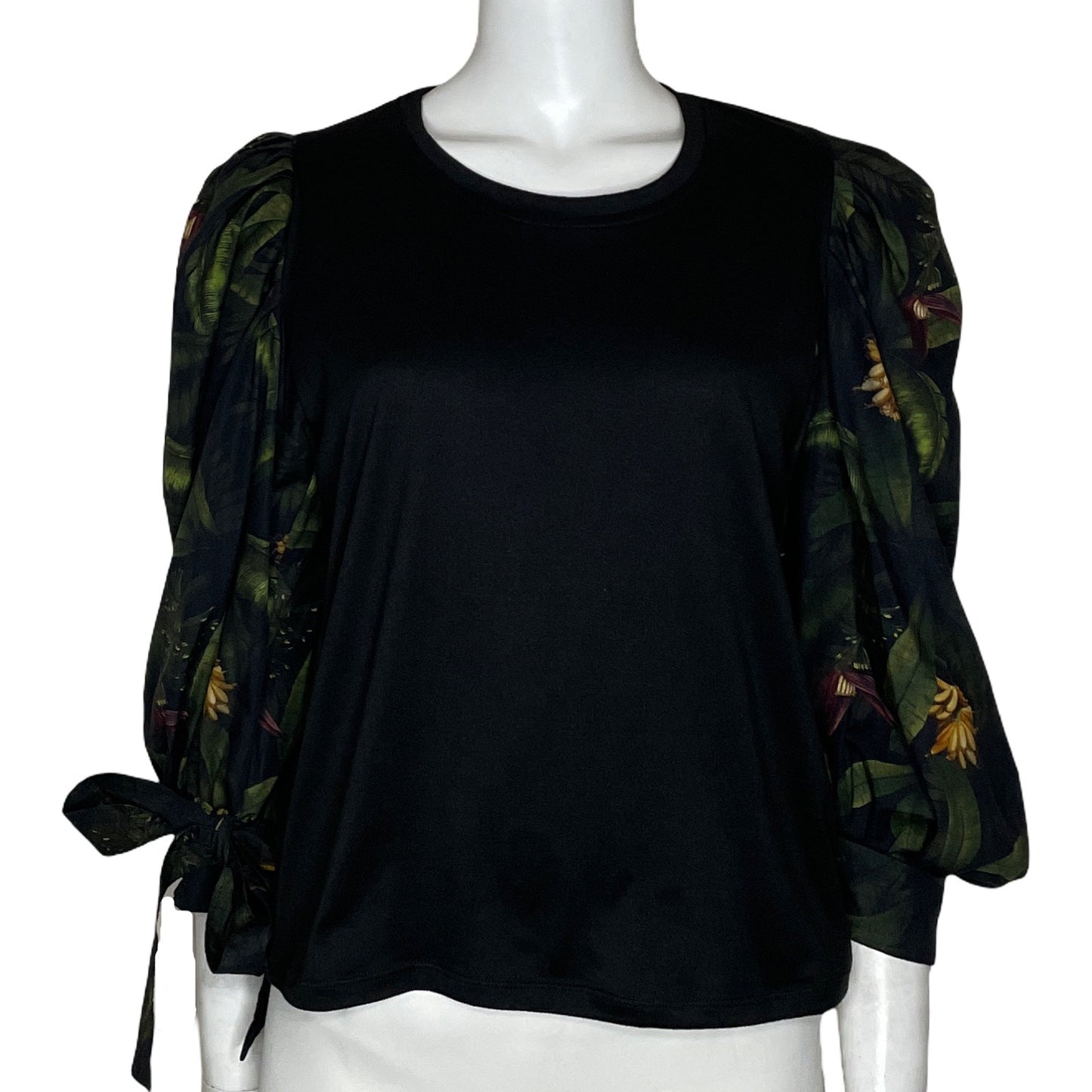 Sueter Mia De Dios Mangas Bombachas Negro-
Talla S