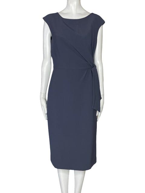 Vestiso Tahari Arthur S. Levine Drapeado Nudo Azul-Talla 4