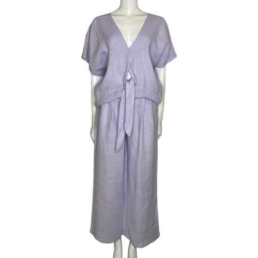 Set Puro Lino Fluido Morado-Talla U