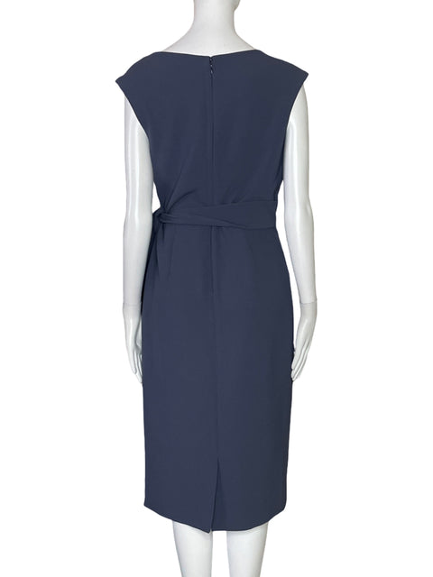 Vestiso Tahari Arthur S. Levine Drapeado Nudo Azul-Talla 4