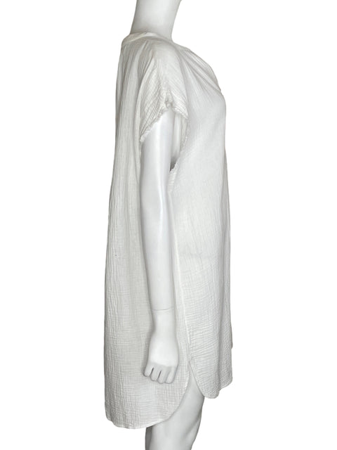 Vestido Oysho Playero Mini Blanco-Talla S/M