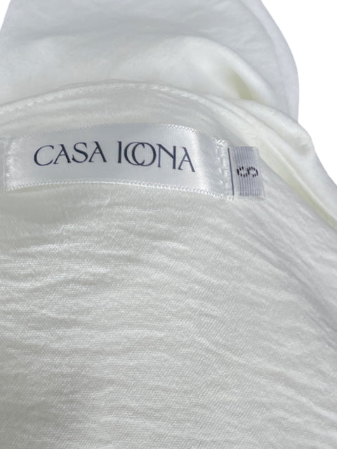 Vestido Casa Icona Drapeado Blanco - Talla S