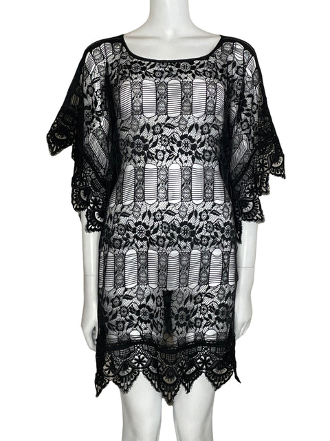 Salida de Baño Waimari Encaje Negro-Talla U