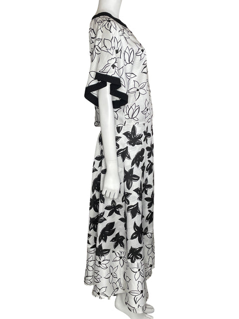 Set Duma & Co Floral Top+Falda Blanco-Talla S