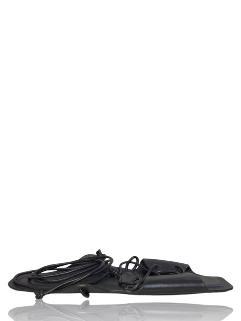 Calzado Oysho Sandalias Atadas Marrón-Talla 38