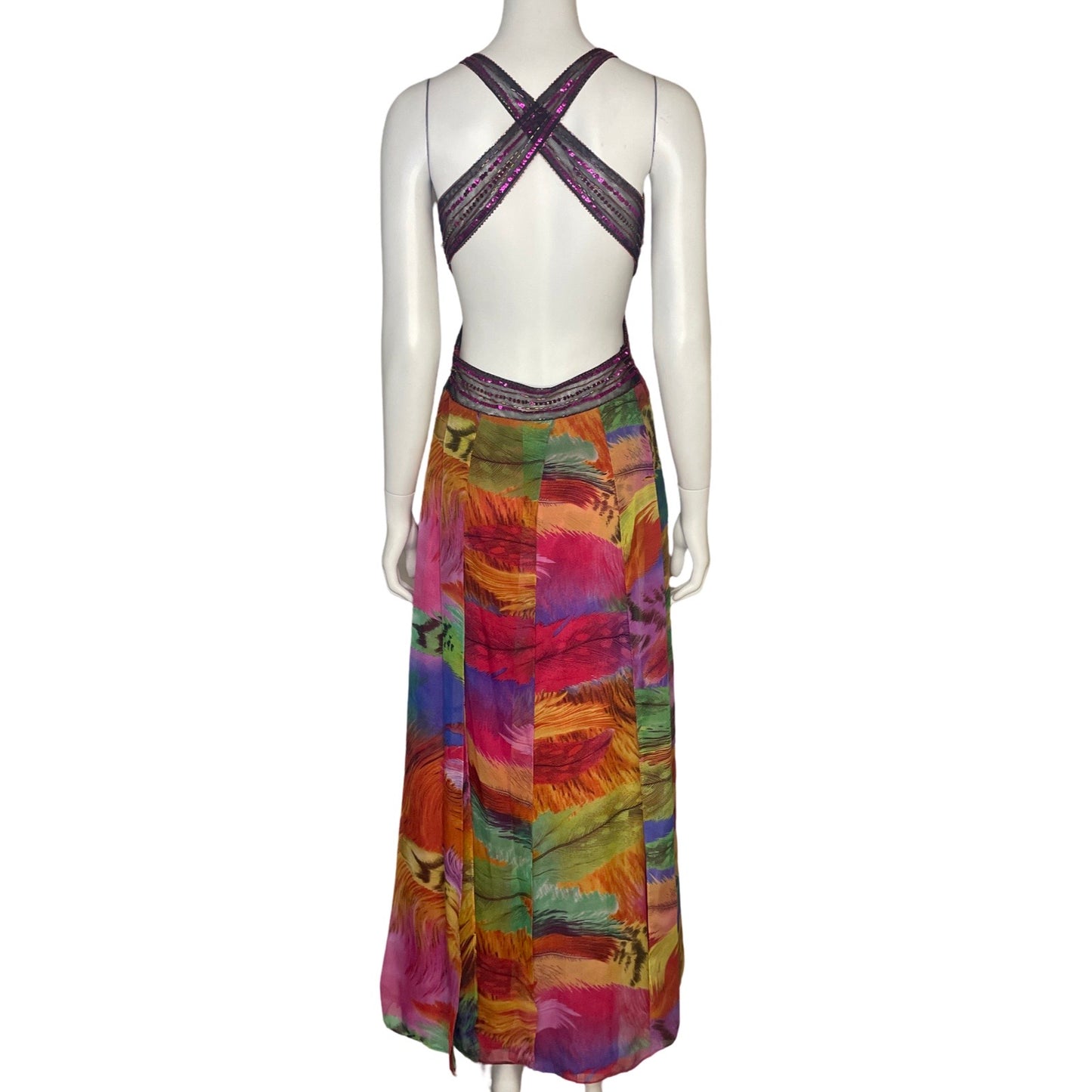 Vestido Hailey Adrianna Papell CutOut Brillante Fuscia - Talla 6