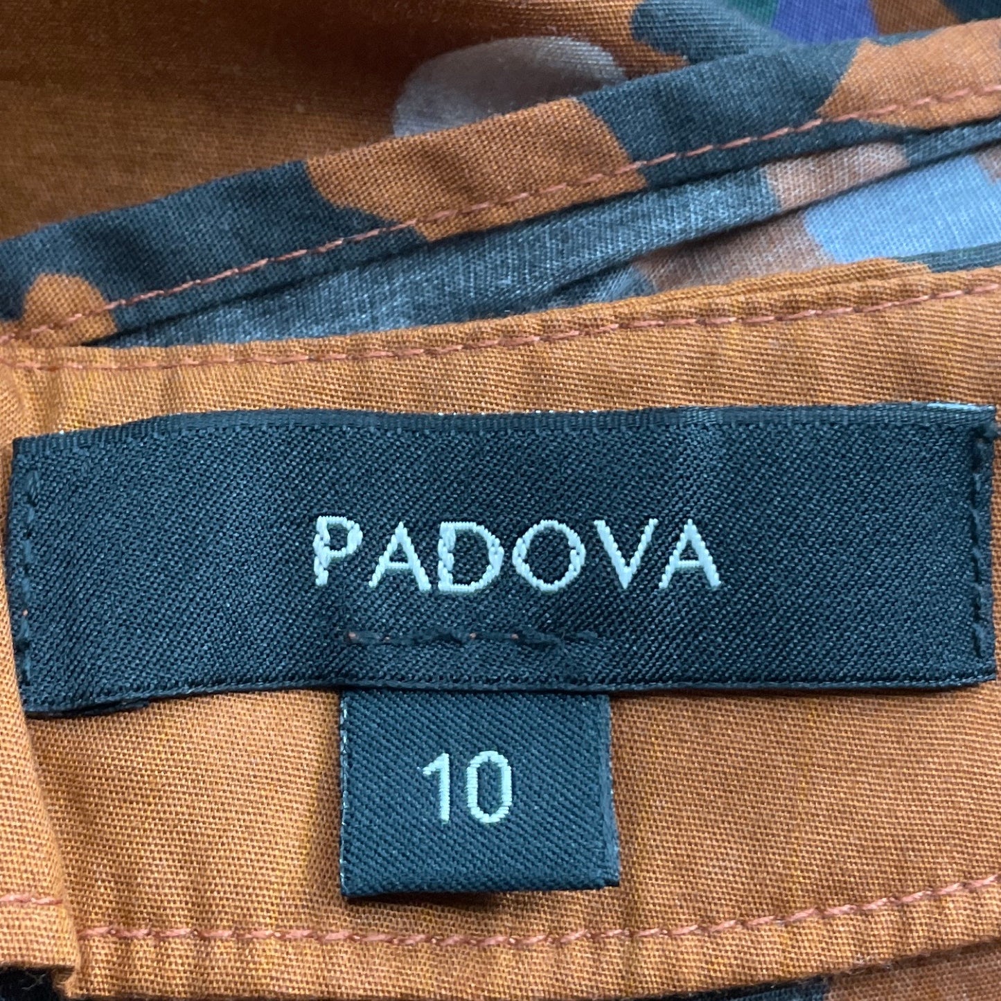 Falda Padova Floral Drapeada Marrón-Talla 10