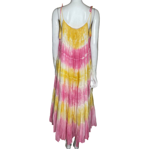 Vestido Storia Fluido Sin Mangas Amarillo-Talla M
