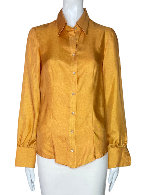 Camisa Prada Fluido Naranja-Talla 38