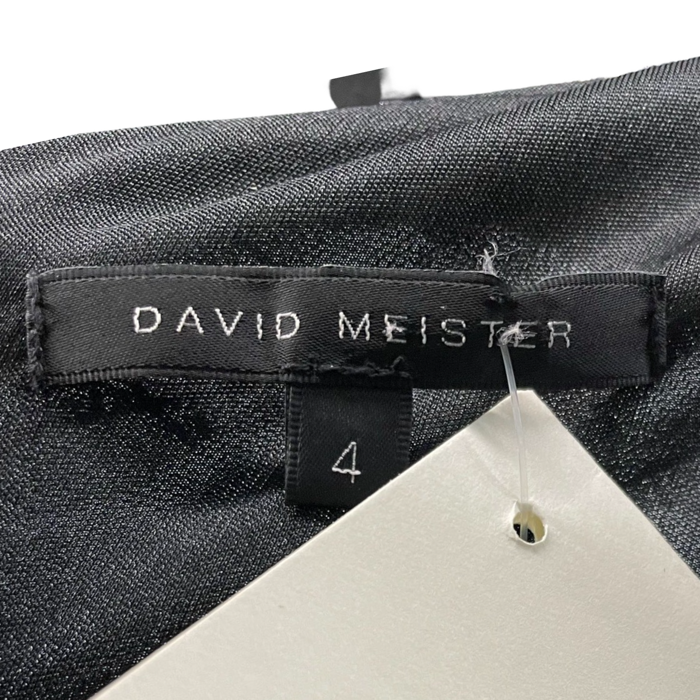 Vestido David Meister Estampado Negro - Talla 4