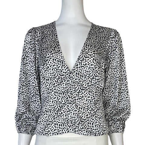 Blusa Express Animal Print Blanco - Talla S