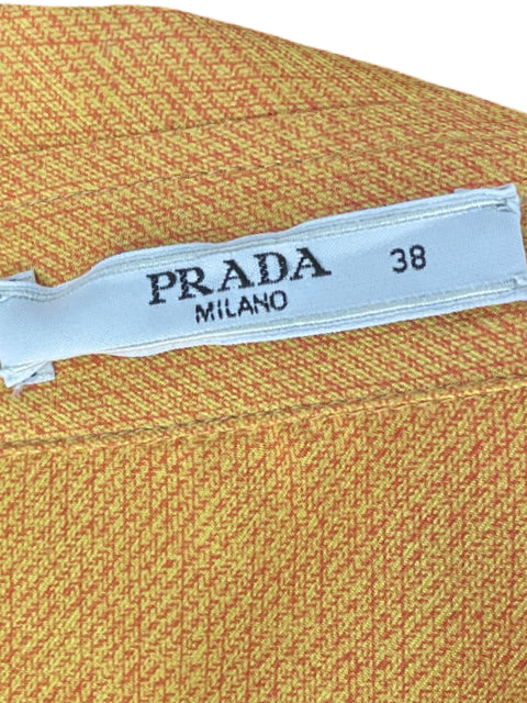 Camisa Prada Fluido Naranja-Talla 38