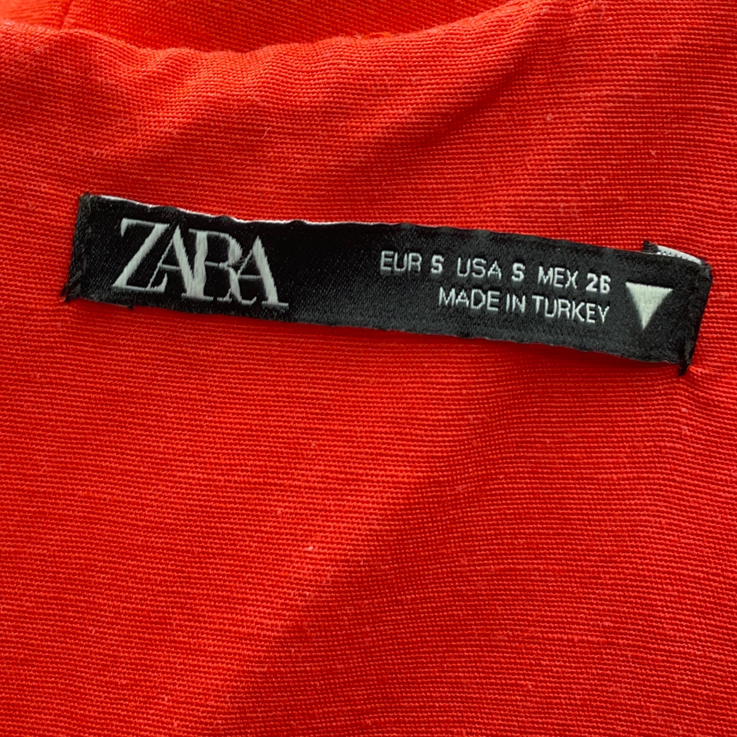 Vestido Zara Mini Naranja-Talla S
