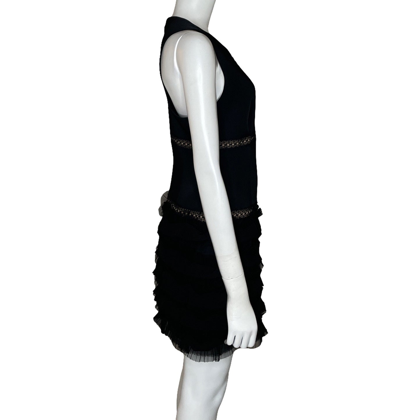 Vestido BCBG Maxazria Vuelos Negro-Talla 6