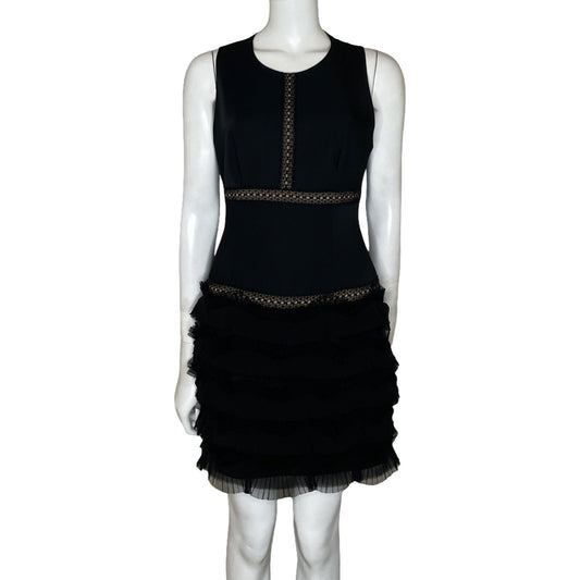 Vestido BCBG Maxazria Vuelos Negro-Talla 6